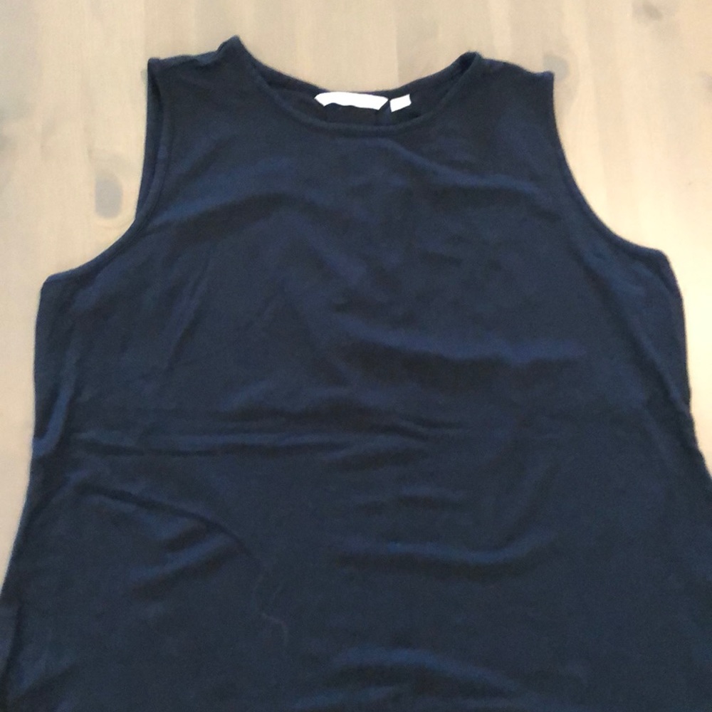 Isaac Mizrahi black cotton tank top